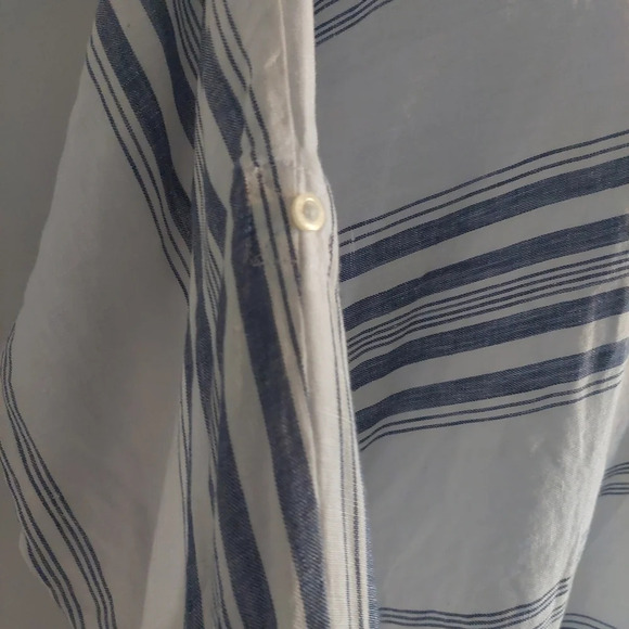 Lauren Ralph Lauren Linen Striped Tunic Top Blouse Beach Nautical XL - Picture 7 of 11